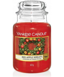 Świąteczna Świeca Yankee Candle Red Apple Wreath Świeca Duża